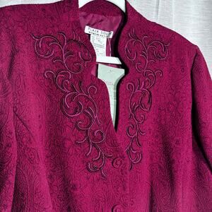 NWT Plaza South Magenta Suit Petite 20W Special Occasion Feminine Flowy